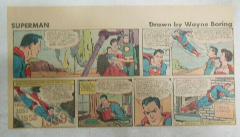 Superman Sunday Page #1163 by Wayne Boring from 1/28/1962 Size ~7.5 x 15 inches