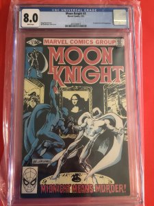 Moon Knight #3 CGC 8.0 WHITE PAGES(1981) 1'ST APP. MIDNIGHT MAN / BRAND ...