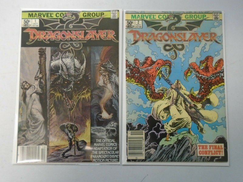 Dragonslayer set #1+2 Newsstand editions 6.0 FN (1981)