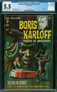 Boris Karloff Tales of Mystery #21 (1968) CGC 5.5 FN-