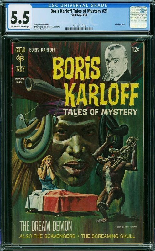 Boris Karloff Tales of Mystery #21 (1968) CGC 5.5 FN-