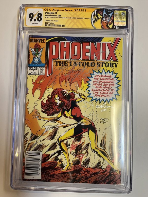 Phoenix (1984) # 1 (CGC 9.8) Canadian (CPV) Signed & Remark Claremont & Austin