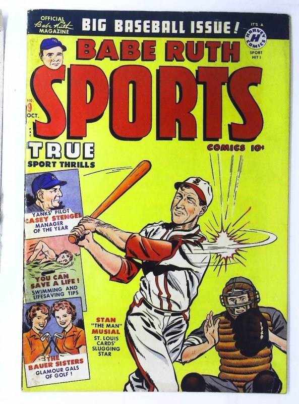 Babe Ruth Sports #9, Fine- (Actual scan)