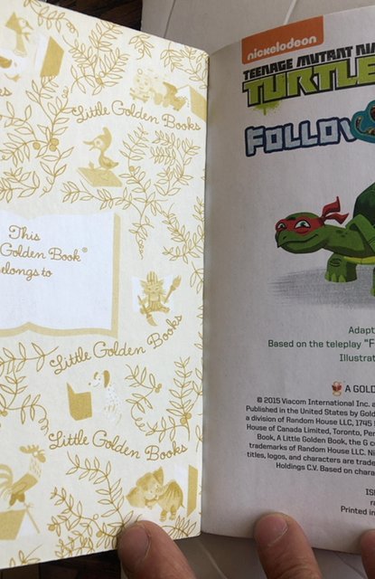 TMNT “Follow the Ninja” little Golden book 2015