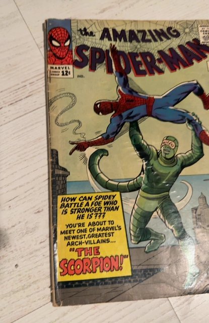 The Amazing Spider-Man #20 (1965)1st scorpion and origin.  See description