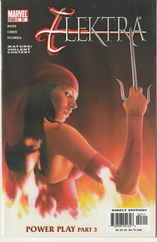 Elektra(Marvel Knights)# 23,24,25,26,27,28   The Mark, Power Play,