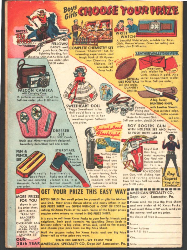 DON WINSLOW OF THE NAVY #39 1946-vs The Scorpion-Full page ad for Captain Mar...