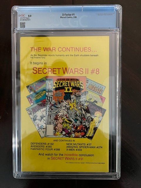X-Factor #1 Direct Edition (1986) - CGC 8 - 1st Cameron Hodge