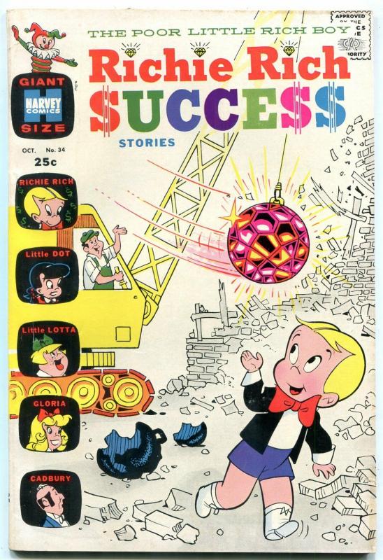 RICHIE RICH SUCCESS STORIES #34 1970-HARVEY COMICS VF-