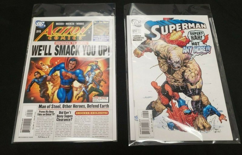 SUPERMAN 4PC (VF/NM) THE MAN OF STEEL IS BACK, SUPER? HAH! NOT ANYMORE 1993-2006