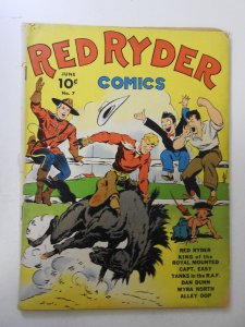 Red Ryder Comics #7 (1942) GD+ Condition 1 1/2 in cumulative spine split