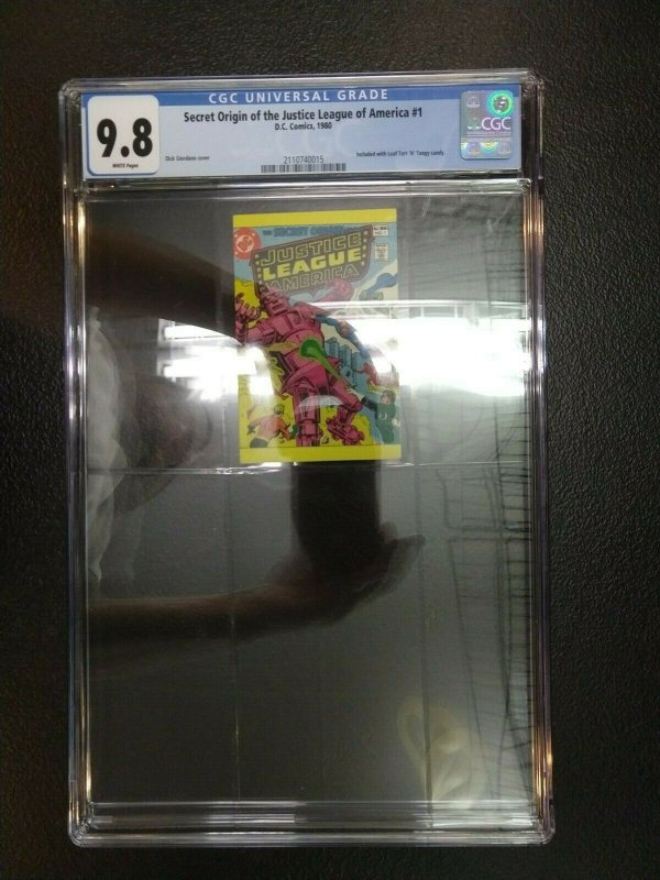 Secret Origin of the JLA Mini Comic #1 Graded CGC 9.8 DC 1980 Leaf Tart & Tangy