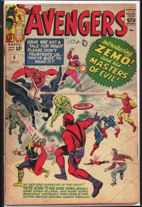 The Avengers #6 (1964) The Avengers [Key Issue] GD Condition