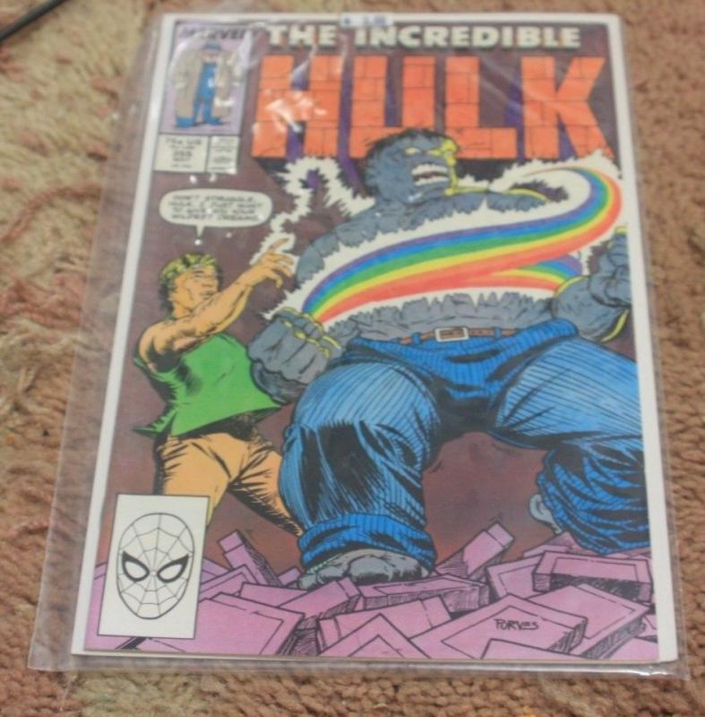 Incredible Hulk comic # 355 1989, Marvel glorian mr fixit grey hulk vegas