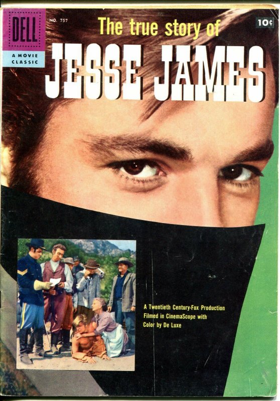 True Story of Jesse James-Four Color Comics #757 1957-Dell-Robert Wagner-VG/FN