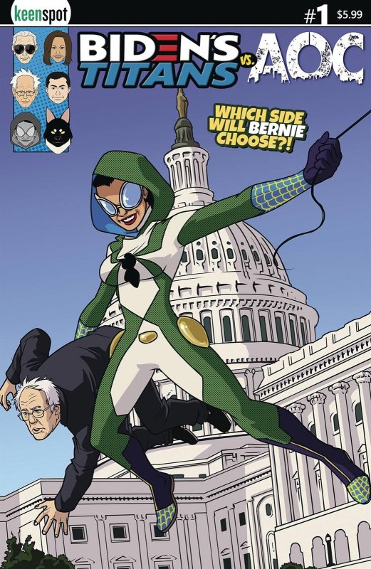 Bidens Titans Vs Aoc Cvr D Remulac Bernies Choice Keenspot Comic Book 2023