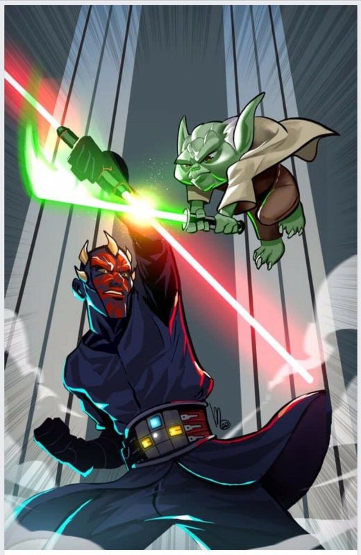 Star War Ad: Clone Wars Battle Tales 4! Yoda Vs Darth Maul By Milton Pre-Sale!