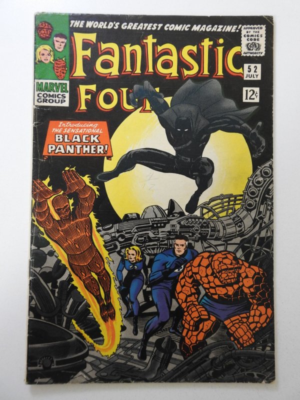 Fantastic Four #52 (1966) VG+ Condition First appearance of the Black Panther!