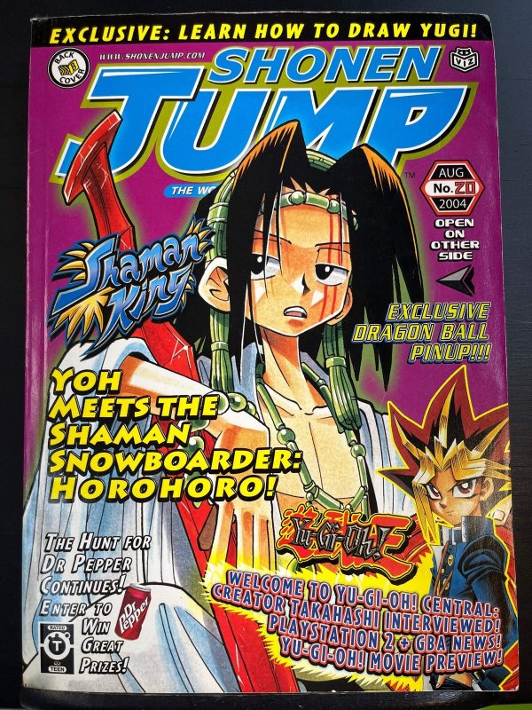 Shonen Jump #20 (Volume 2, Issue 8) August 2004 - Shaman King cover (more damage