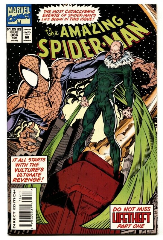 AMAZING SPIDER-MAN #386-comic book-MARVEL COMICS NM-  VULTURE