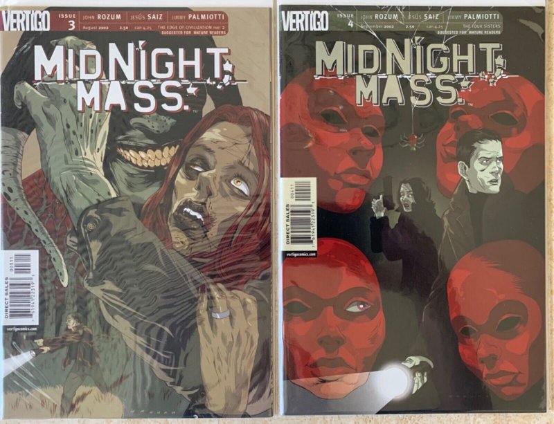 VERTIGO LOT OF 20: MIDNIGHT, MASS. 1-8 (2002), 1-6 (2004), MNEMOVORE 1-6 (2005)