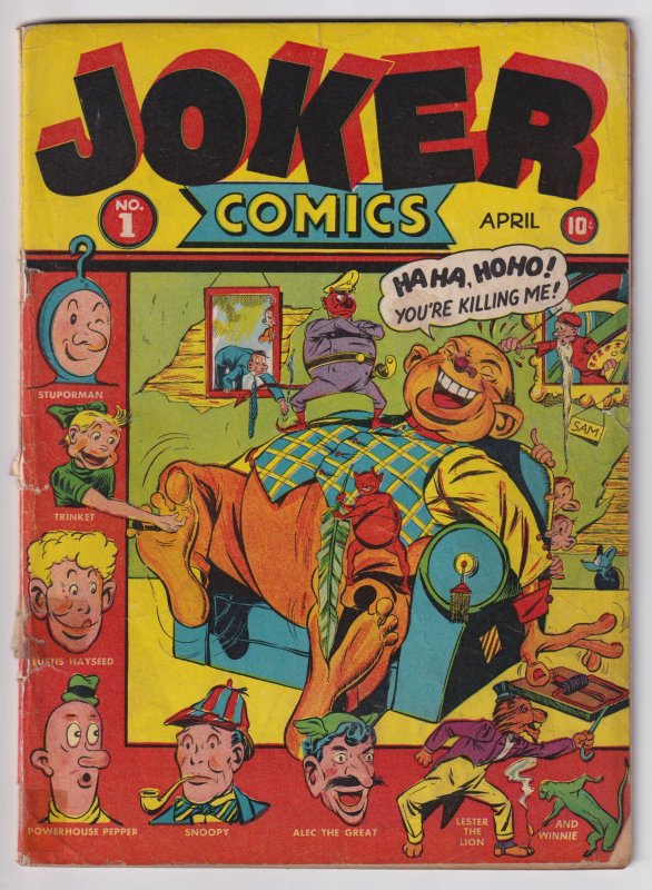 Joker Comics #1 (1942) First appearance Powerhouse Pepper by Basil Wolverton