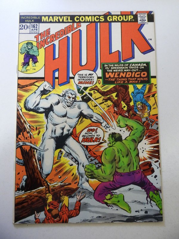 The Incredible Hulk #162 (1973) 1st App of Wendigo! FN Condition