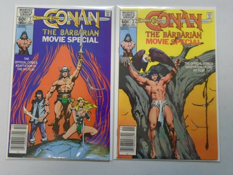 Conan the Barbarian Movie Special set #1-2 ft. Arnold Schwarzenegger 8.0 VF 1982