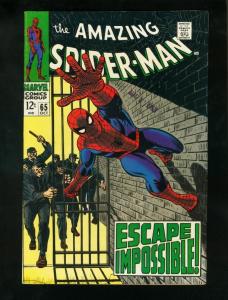 AMAZING SPIDER-MAN #65 1968-PRISON COVER VF