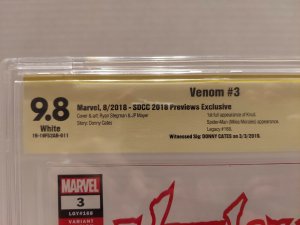Venom 3 CBCS 9.8 Signed Donny Cates 1st Appearance Knull SDCC LTD 4,000 ???