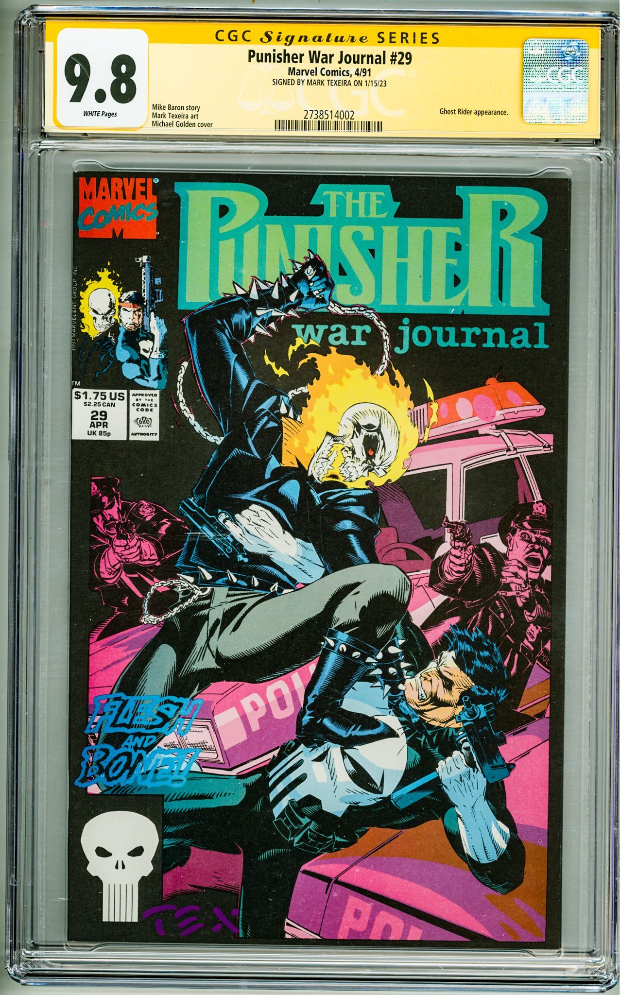 The Punisher War Journal #29 (1991) CGC Signature 9.8! Signed by