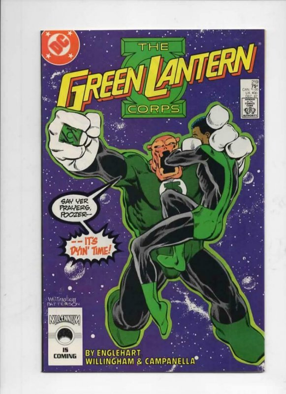 GREEN LANTERN #219, VF/NM,  Dying Time, Corps, DC, 1960 1987 more in store 