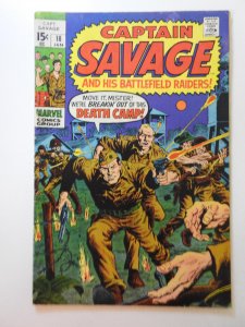 Captain Savage #18 The High Cost of Fighting! Sharp VG Condition!