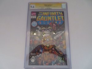 Marvel The Infinity Gauntlet #1 (1991) Starlin Perez Rubinstein CGC SS 9.6 White