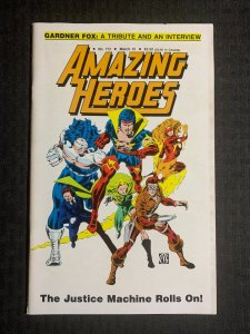 1987 AMAZING HEROES Comic Magazine #113 VG/FN 5.0 Gardner Fox / Justice Machine