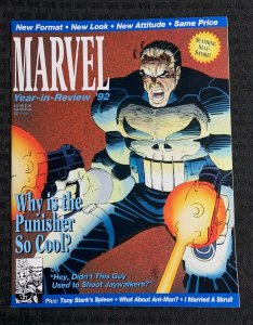1992 MARVEL YEAR IN REVIEW '92 Magazine FVF 7.0 Why Is The Punisher So Cool?
