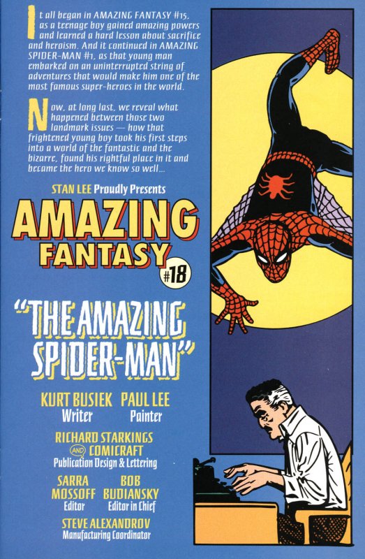 AMAZING FANTASY #18 (1996) PAUL LEE | DIRECT EDITION