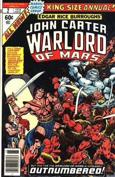 John Carter: Warlord of Mars (1977 series) Annual #2, VF- (Stock photo)