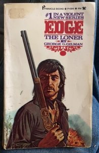 Edge the Loner #1, ultraviolent paperback, 1973,138p
