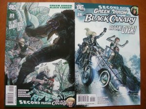 2 DC GREEN ARROW BLACK CANARY Comic: #23 Game Is On #24 Big Game We Prey 2009