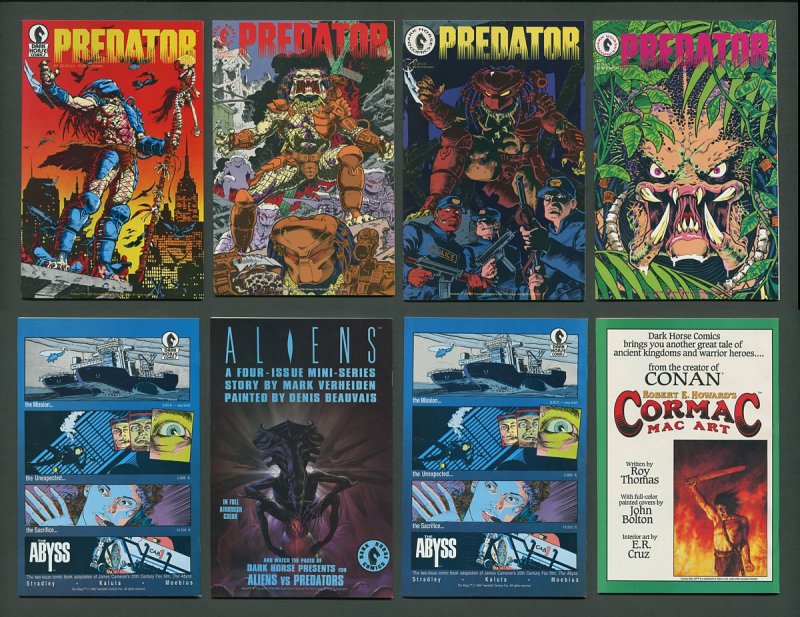 Predator #1  #2  #3  #4 (Complete SET) / NM  /  1989