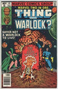 Marvel Two In One #63 (1972) - 6.0 FN *Thing/Warlock* 