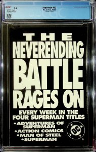 Superman #82 (1993) Collector's Ed. - CGC 9.6 - Cert#4240097020