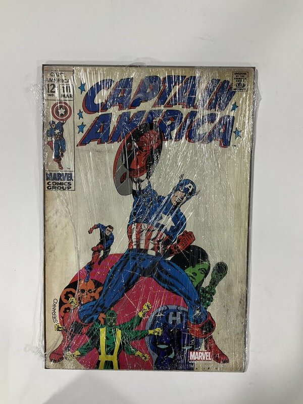 Captain America 111 Steranko Cover Wood Wall Art plaque 13x19 Marvel