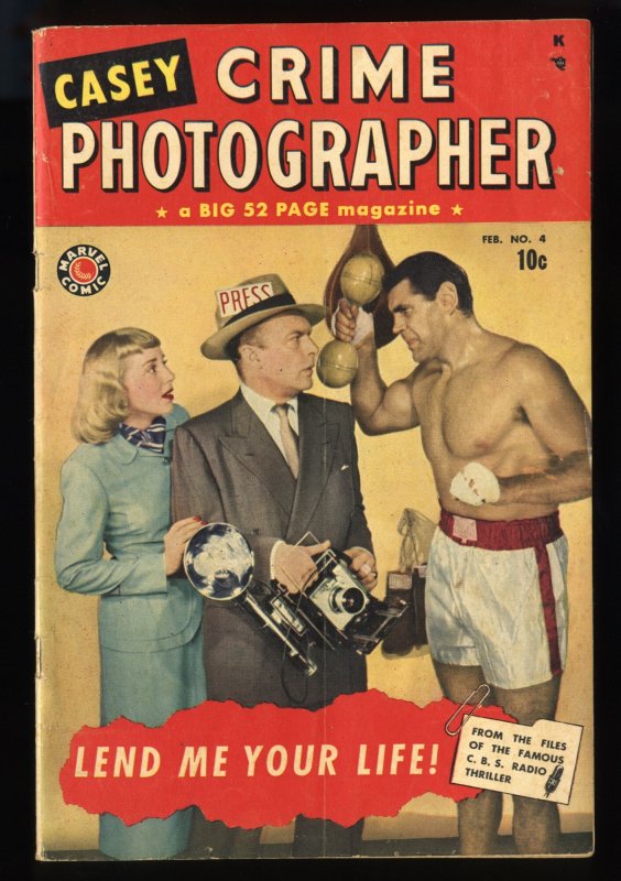 Casey Crime Photographer #4 VG+ 4.5 1950 Photo Cover!