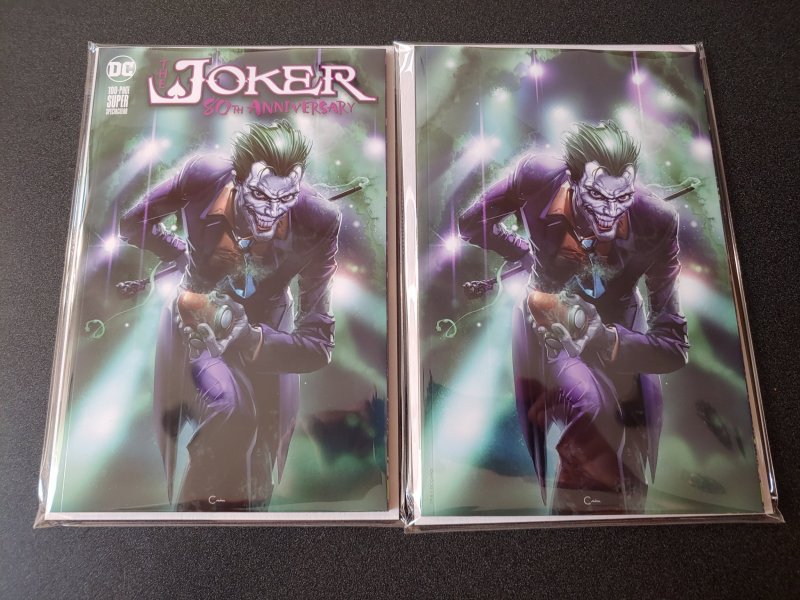 Joker 80th Anniversary #1 Clayton Crain Virgin Variant Set