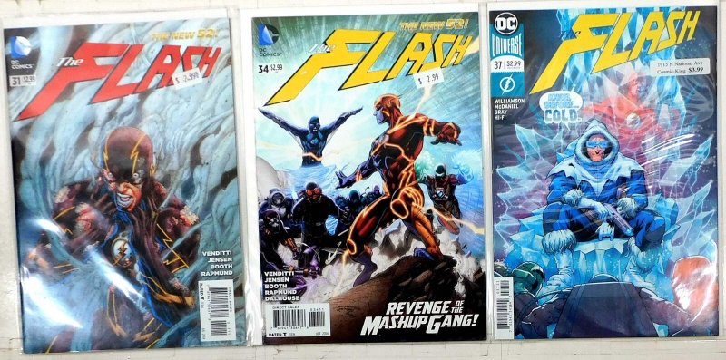 The Flash Lot of 3 #31, 34, 37 (2014) DC Comics 1st Print Comic Books