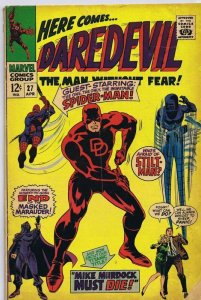 Daredevil #27 ORIGINAL Vintage 1967 Marvel Comics Spider-Man Stilt Man