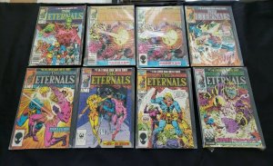 THE ETERNALS 8PC (VF) NEWSSTAND, PHASTOS, THE DEVIANT SLAYER SUPREME 1985-86