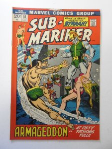 Sub-Mariner #51 (1972) VG+ Condition tape pull front/back cover